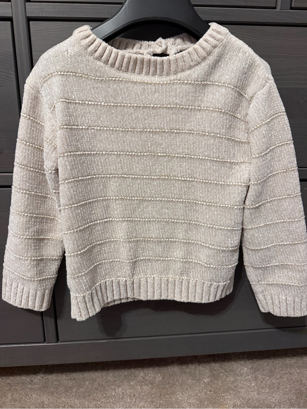 Cozy Cream Textured Knit toddler Sweater